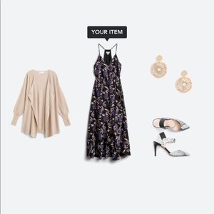 Market & Spruce Benedicte Ruffle Detail Maxi Dress